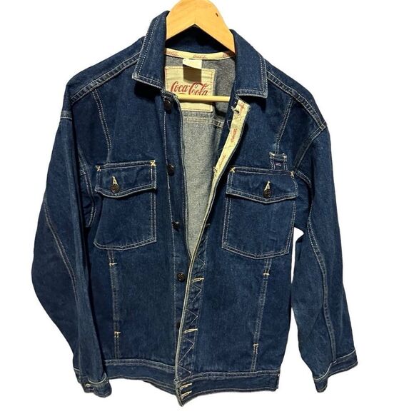 📏Vintage1986 Coca Cola Jean Jacket Size Medium